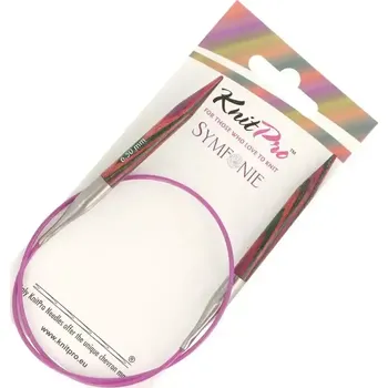 Jehlice KnitPro Symfonie kruhové fixní jehlice 6,5mm 50cm (KnitPro Symfonie kruhové dřěvěné jehlice 6,5mm 50cm)