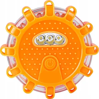 Autoelektronika 3 KS VÝSTRAŽNÁ LAMPA MAJÁK STROBOSKOP LED BLESK MAGNET HÁK DISK