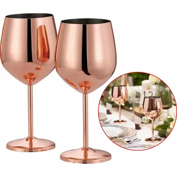 Sklenice SKLENIČKY NA GIN 2 KS OCEL NEREZOVÁ LUXUSNÍ SKLENIČKY VINTAGE