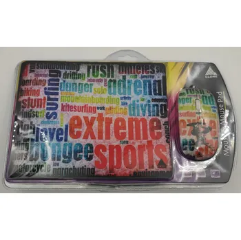 Myš Sada Drátová Drátová Myš 1000 DPI + Podložka pod myš Clone Extreme