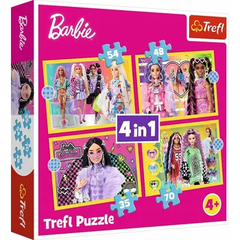 Puzzle 34626 TREFL PUZZLE 4v1 VESELÝ SVĚT BARBIE