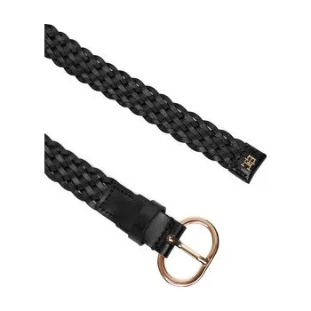 Módní doplněk Tommy Hilfiger Dámský pásek Th Chic 2.5 Woven Leather AW0AW18111 Černá 85