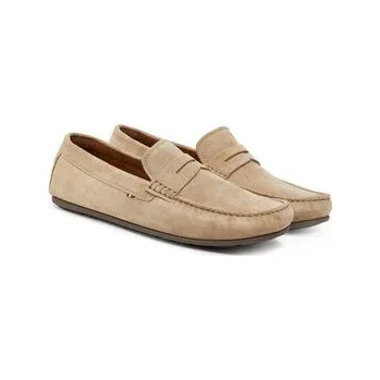 Dámské mokasíny Tommy Hilfiger Mokasíny Casual Hilfiger Suede Driver FM0FM04998 Béžová 46