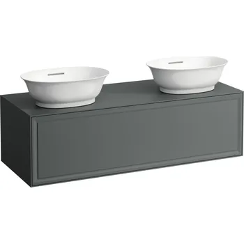 Koupelnový nábytek LAUFEN THE NEW CLASSIC Skříňka pod umyvadlo 1200, s 1 zásuvkou, pro umyvadlové mísy H812850, H812851 1175x455, Šedá traffic - H4060800856271