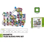 Mamido Barevná magnetická stavebnice kuličková dráha 135 dílů MT1467