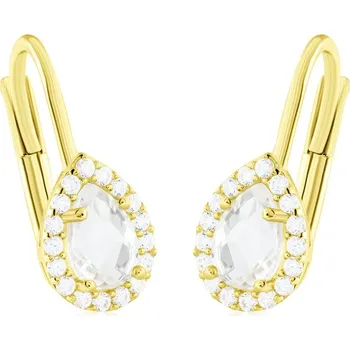 Náušnice GEMMAX Zlaté dámské náušnice kapky se zirkony – zlatý šperk ryzosti 585/1000 v Dárkovém balení s Certifikátem GLEYB-02517