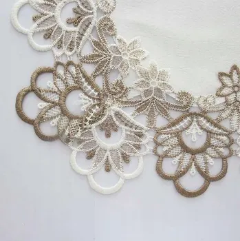 ubrus Ubrus na stůl látkový čtvercový 90x90 cm Béžový Hnědý