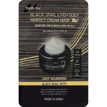 Pleťová maska Krémová maska na obličej FarmStay Black Snail & Peptides 9 Prefect 23 ml