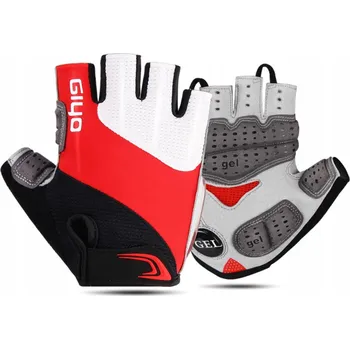 Cyklistické rukavice Cyklistické Rukavice GIYO Gel Červené Bez Prstů Pánské Dámské L