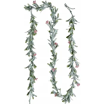 Vánoční dekorace SucceBuy Vánoční girlanda 2,7 m s olivovými listy a bobulemi