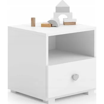 Noční stolek Noční stolek Kobi Emi 40,5x37x40 cm bílý