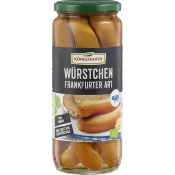 Hotové jídlo Königshofer Frankfurtské párky 540 g bio BIO Množství: 1 ks