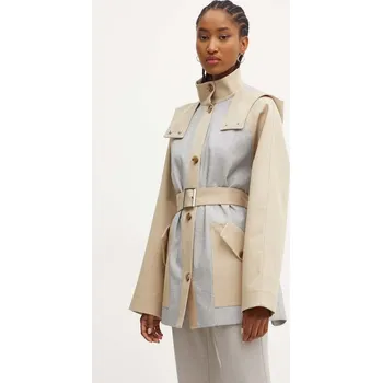 Dámský kabát Bavlněný kabát BOSS 50518465 béžová 08X, vel. 36