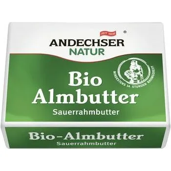 Andechser Natur Alpské máslo ze zakysané smetany 250g bio BIO VEGETARIAN Množství: 1 ks