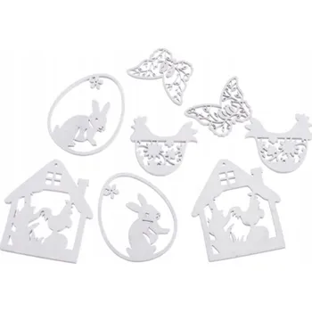 Velikonoční dekorace Ažurové velikonoční vykrajovátka 4 cm - 6 cm, 8ks | 173CANG3010