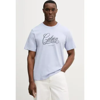 Pánské tričko Bavlněné tričko Calvin Klein Jeans LV04RE804G modrá 05X, vel. S