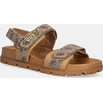 Dámské sandále Sandály Guess FLORIZY2 dámské, hnědá barva, FLPZY2 FAL03 FLPZY2.FAL03.BEIBR 82X, EUR 39