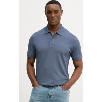 Bavlněné polo tričko BOSS Pallas 50553564 modrá 55X, vel. M