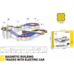Mamido Magnetická stavebnice závodní dráha s elektrickým autíčkem 190 dílů XL MT1473