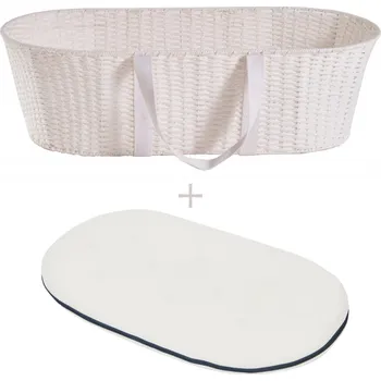 Dětský pokoj Ahojbaby Mojžíšův košík pro miminko Paper Dream white + matrace Airdream