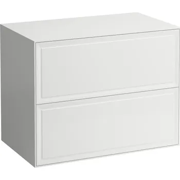 Koupelnový nábytek LAUFEN THE NEW CLASSIC Skříňka pod umyvadlo 800, se 2 zásuvkami, bez výřezu 775x455, Bílá lesk - H4060160856311