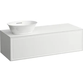 Koupelnový nábytek LAUFEN THE NEW CLASSIC Skříňka pod umyvadlo, s 1 zásuvkou, s výřezem vlevo, pro umyvadlové mísy H812852, H812853 1175x455, Bílá mat - H4060810851701
