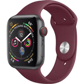 Řemínek na hodinky AW Jednobarevný řemínek na Apple Watch - Vínově červený Šířka uchycení řemínku: 38/40/41/42mm, Délka řemínku: Dámský - S/M (12 - 18cm), Barva: Vínově červený IR-MJ01-060