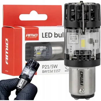 Autožárovka LED žárovka LumiTec BAY15D P21/5W 12V FULL CANBUS bílá AMIO-04689