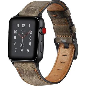 Řemínek na hodinky AW Kožený RETRO řemínek na Apple Watch - Coffee brown Šířka uchycení řemínku: 38/40/41/42mm, Barva: Coffee Brown IR-AWKRT02