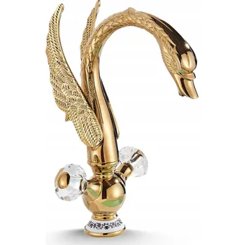 Vodovodní baterie Stojánková umyvadlová baterie Ari SWAN zlatá