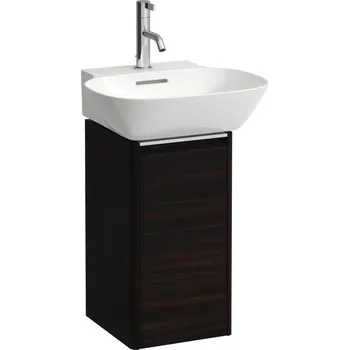 Koupelnový nábytek LAUFEN BASE Skříňka pod umyvadlo, 1 dvířka, závěsy vlevo, 1 vnitřní polička, pro umývátko H815301 275x295, Tmavěhnědý jilm - H4030111102631