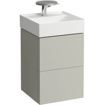 Nábytek Kartell LAUFEN Skříňka pod umyvadlo, se 2 zásuvkami, včetně organizéru, s prostorově úsporným sifonem pro umyvadlo H815331 440x450, Oblázkově šedá - H4075080336411