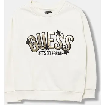 Chlapecká mikina Dětská bavlněná mikina Guess béžová barva, s aplikací, K5BQ01 KAX74 K5BQ01.KAX74.9BYA 01X, vel. 113-118