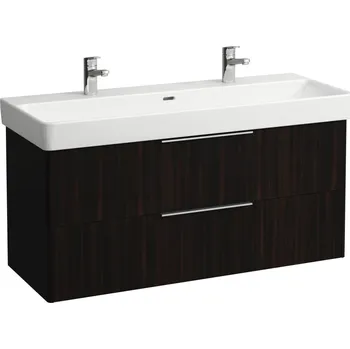 Koupelnový nábytek LAUFEN BASE Skříňka pod umyvadlo, 2 zásuvky, pro umyvadlo H814965 1160x440, Tmavěhnědý jilm - H4024921102631