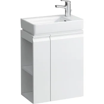 Nábytek LAUFEN PRO S Skříňka pod umyvadlo, závěsy dvířek vpravo, poličky vlevo pro asymetrické pravé umyvadlo H815954 470x275, Bílá - H4830020954631