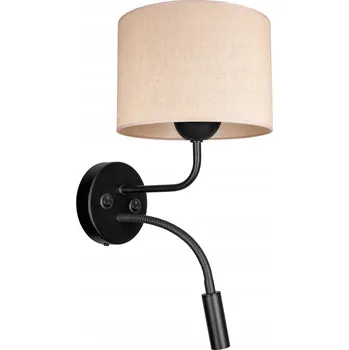 Nástěnné svítidlo Nástěnné svítidlo Glimex černé, odstíny hnědé a béžové, patice E27, 60 W