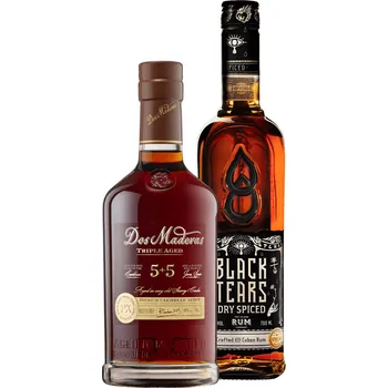 Rum Set Dos Maderas PX 5+5 + Black Tears Dry Spiced Rum (set 1 x 0.7 l, 1 x 0.7 l)