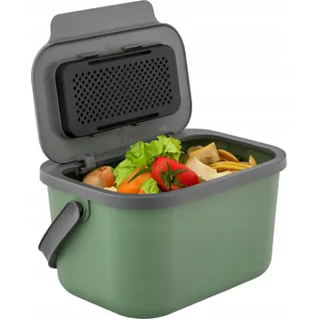 Odpadkový koš Koš Nádoba na Bio Odpad na Slupky Zelený 4.5L