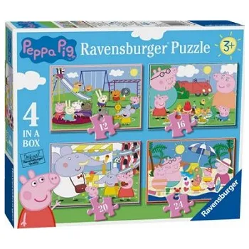 Puzzle Ravensburger Puzzle 72 dílků Ravensburger prasátko Peppa 4 v krabici (12, 16, 20, 24 dílků) Puzzle pro děti od 3 let