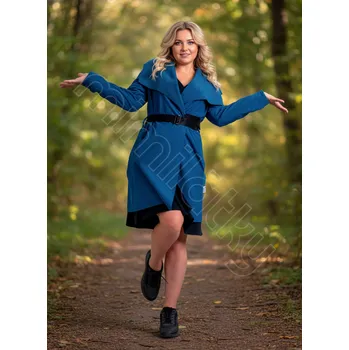 Dámský kabát Dámský střih v el. formátu, Kabát zavinovací, Griseo - 4XL (A0) profi tisk