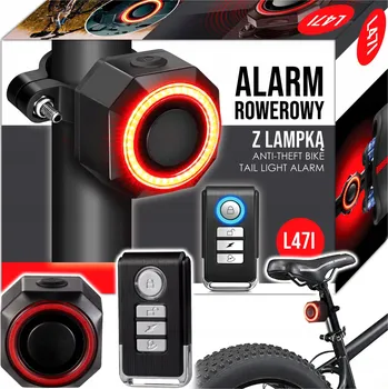 Cyklosvítilna Zadní světlo na kolo Gotel s alarmem, dobíjecí LED, 4 režimy