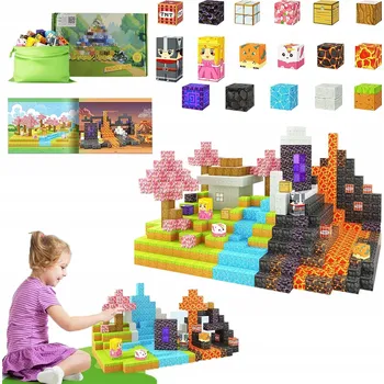 ostatní stavebnice STAVEBNICE STAVEBNICE ŠESTISTĚNNÉ 79 KOSTEK VČETNĚ 2 FIGUREK