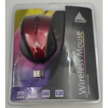 Myš Bezdrátová Myš Clone Červená 1600 DPI