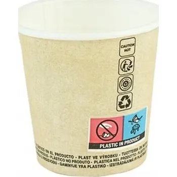 Jednorázové nádobí PAPÍROVÉ KELÍMKY 100ml na jedno použití GM KRAFT 50 Ks .