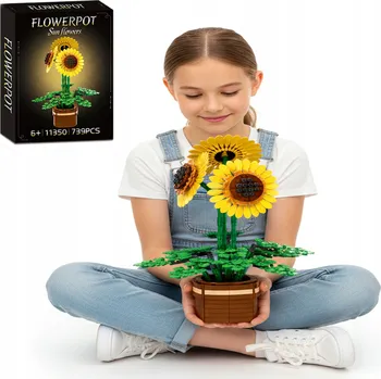 ostatní stavebnice STAVEBNICE SLUNEČNICE V KVĚTINÁČI, SADA 739 DÍLŮ PRVKŮ COIL