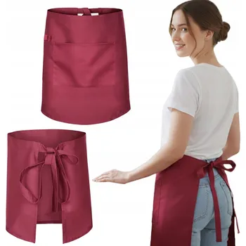 Kuchyňská zástěra KRÁTKÁ ZÁSTĚRA S KAPSY OCHRANNÁ KUCHAŘSKÁ ČÍŠNICKÁ