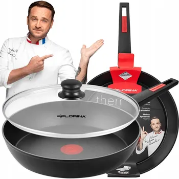 Pánev TRADIČNÍ HLINÍKOVÁ PÁNEV s nepřilnavým povrchem 30 cm, indukce + POKLICE
