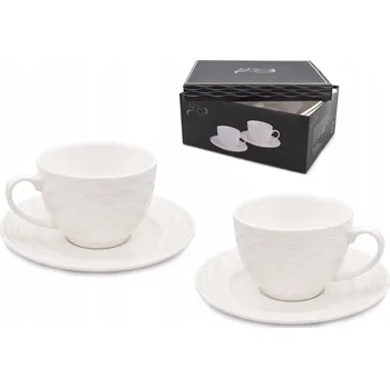 Sada šálků 230ml s podšálky 2+2 BELLA FIORE kávová souprava dárek