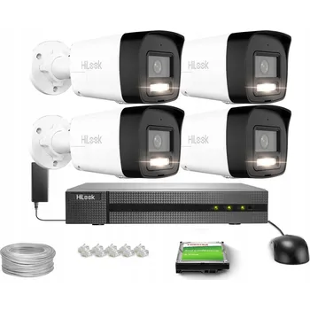 IP kamera Sada pro monitoring 4x IP kamera IPCAM-B6-30DL/A IP 6 Mpx PoE HiLook Mikrofon SlotSD