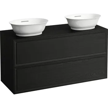 Koupelnový nábytek LAUFEN THE NEW CLASSIC Skříňka pod umyvadlo 1200, se 2 zásuvkami, pro umyvadlové mísy H812850, H812851 1175x455, Černěný dub - H4060890856281